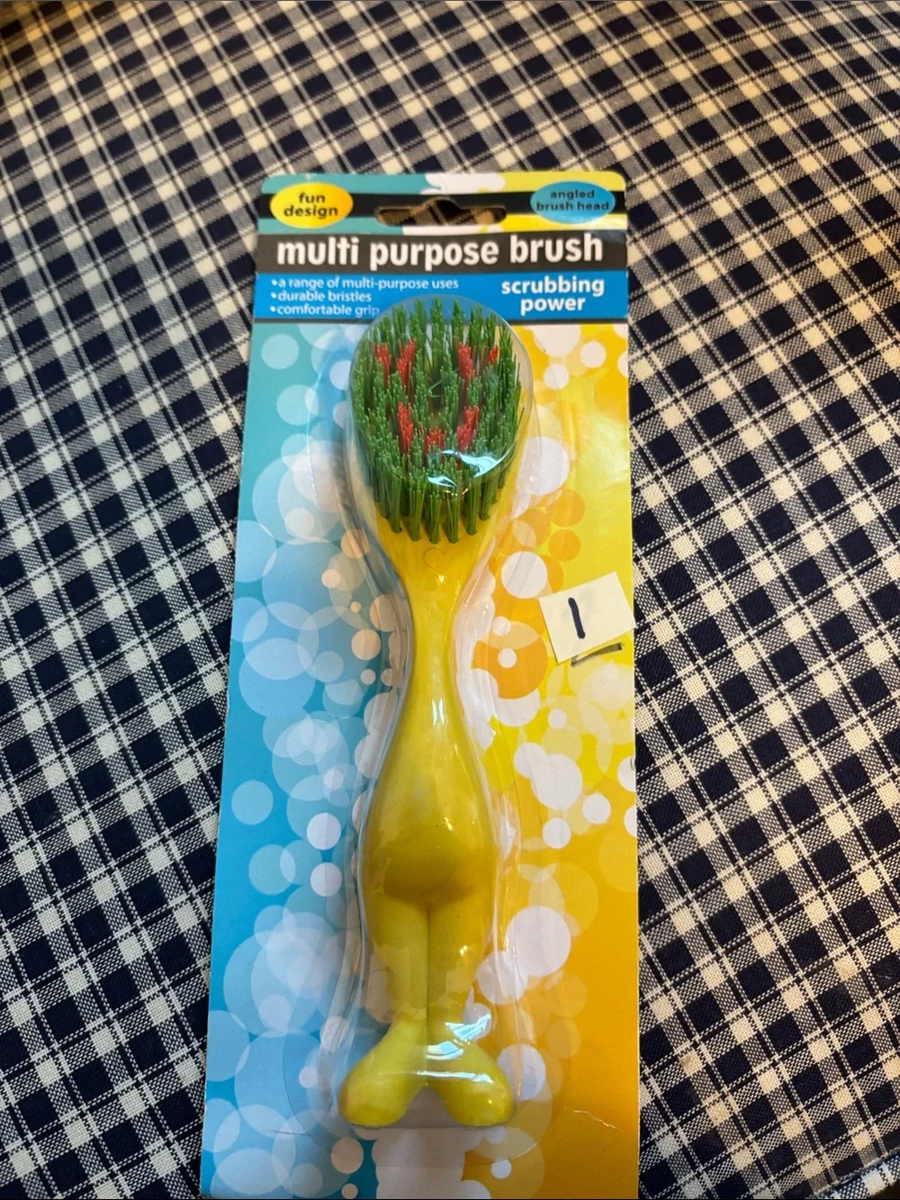 Multi Purpose Bath Brush – Yellow, and blue